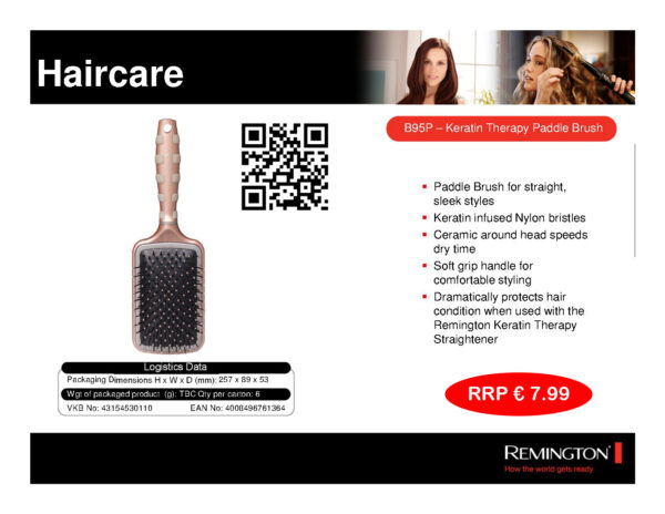 Remington Keratin Therapy Paddle Brush B95P