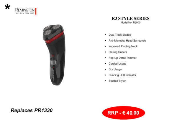 Remington R3 Style Series Rotary Shaver - R3000