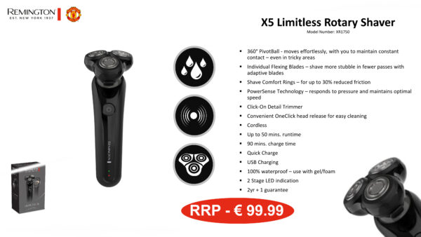 Remington Limitless X5 Rotary Shaver - XR1750