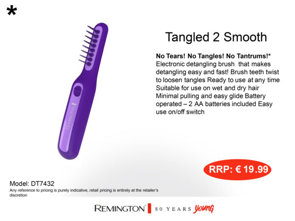 Remington Tangled 2 Smooth Electric Detangling Brush DT7432