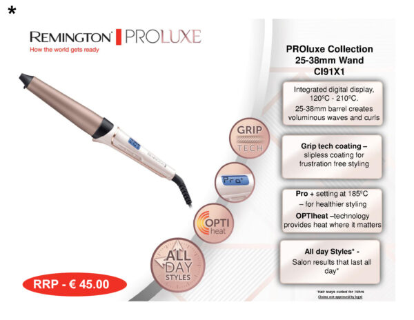 Remington PROluxe Hair Curling Wand C191X1