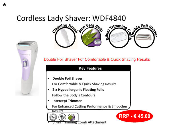 Remington Cordless Lady Shaver WDF4840