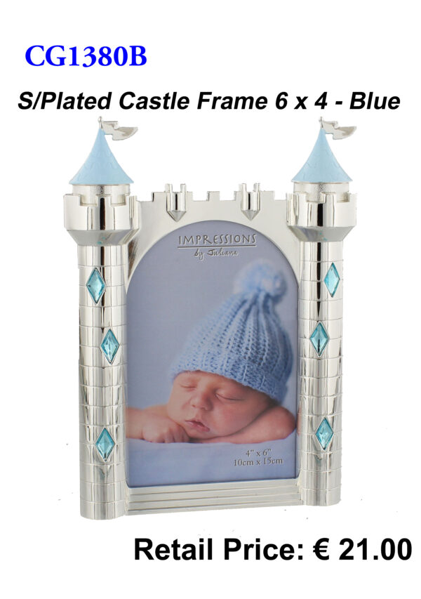 Silver-plated Blue Castle 6x4 Frame