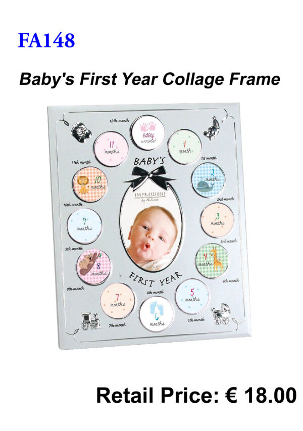 Baby's First Year Collage Photo Frame