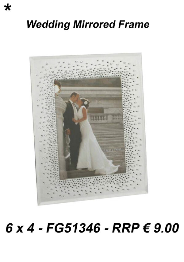 Wedding Mirrored 6x4 Photo Frame