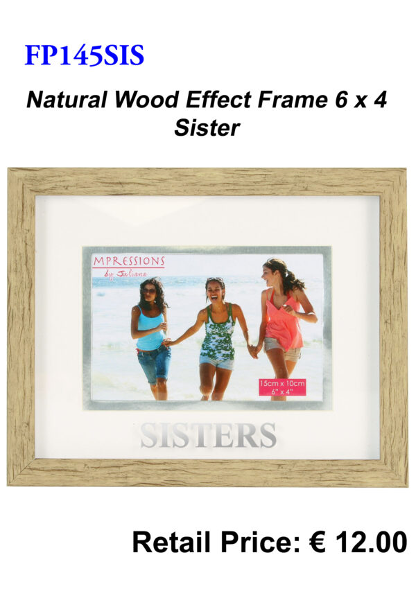 FP145SIS Natural Wood Effect Sister 6x4 Frame