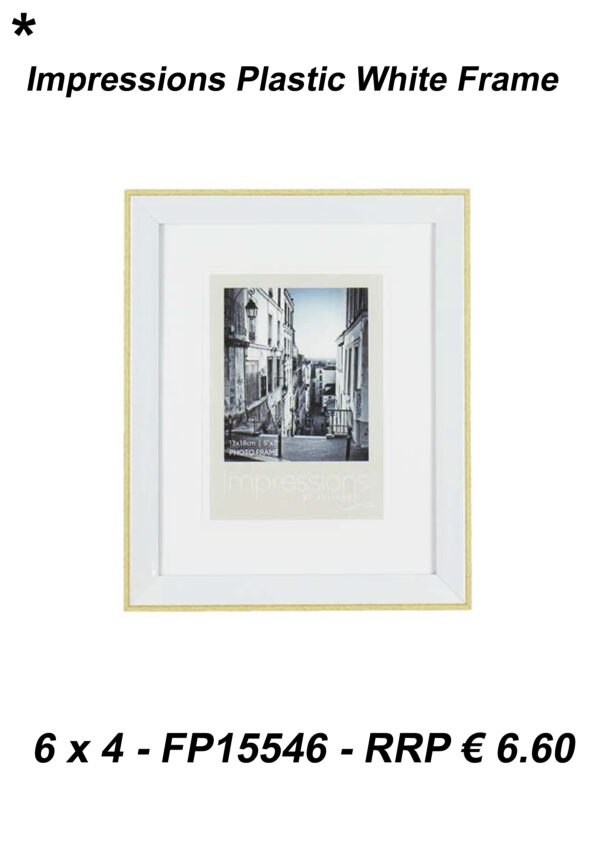 Impressions Plastic White Frame