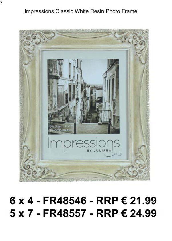 Impressions Classic White Resin White Frame