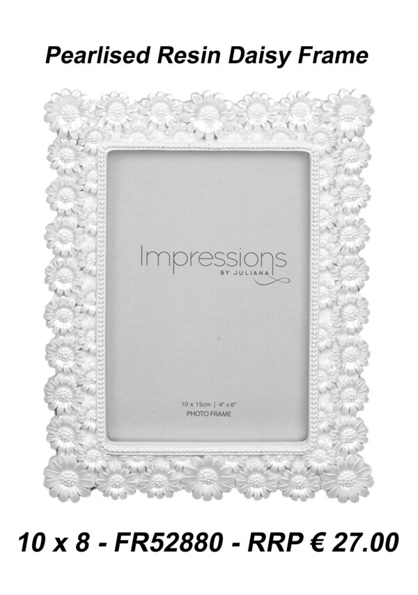 Pearlised Resin Daisy Frame 8x10