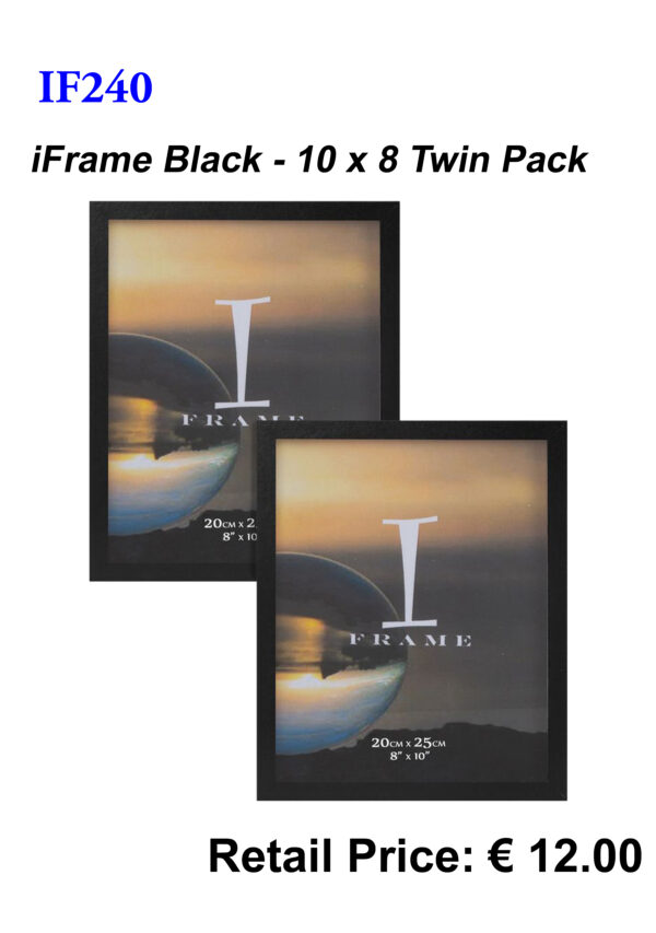 iFrame Black 10x8 Twin Pack Frame