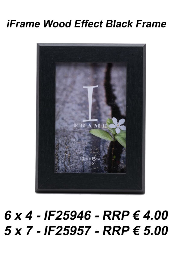 iFrame Wood Effect Black Frame