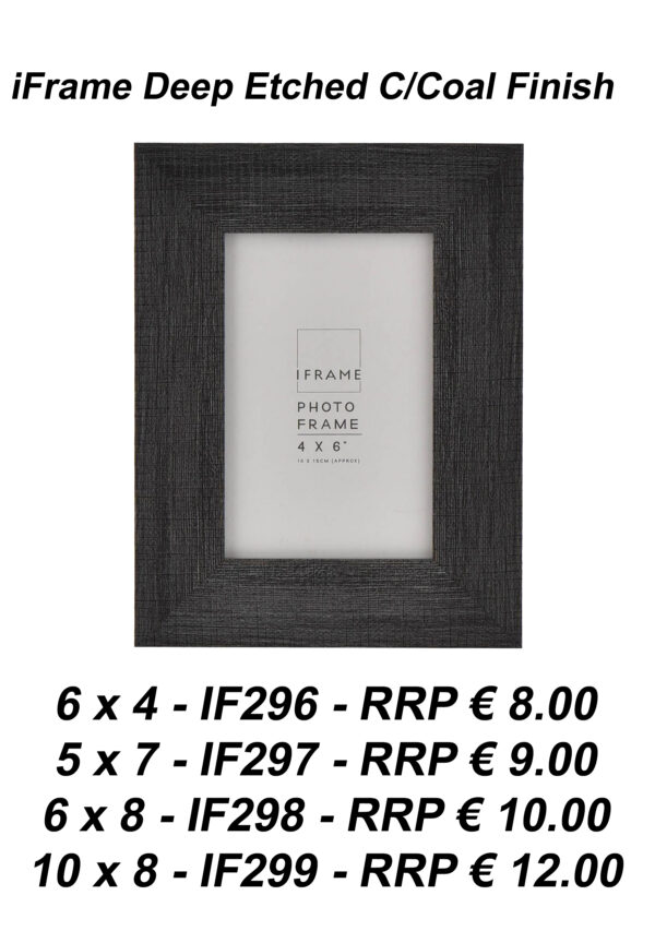 iFrame Deep Etched Charcoal Finish Frame