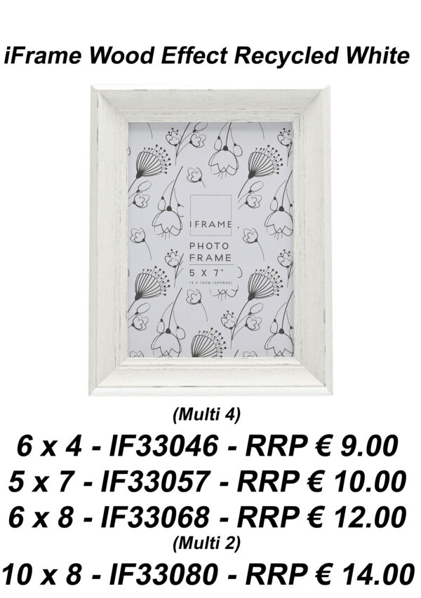 iFrame Wood Effect Recycled White Frame