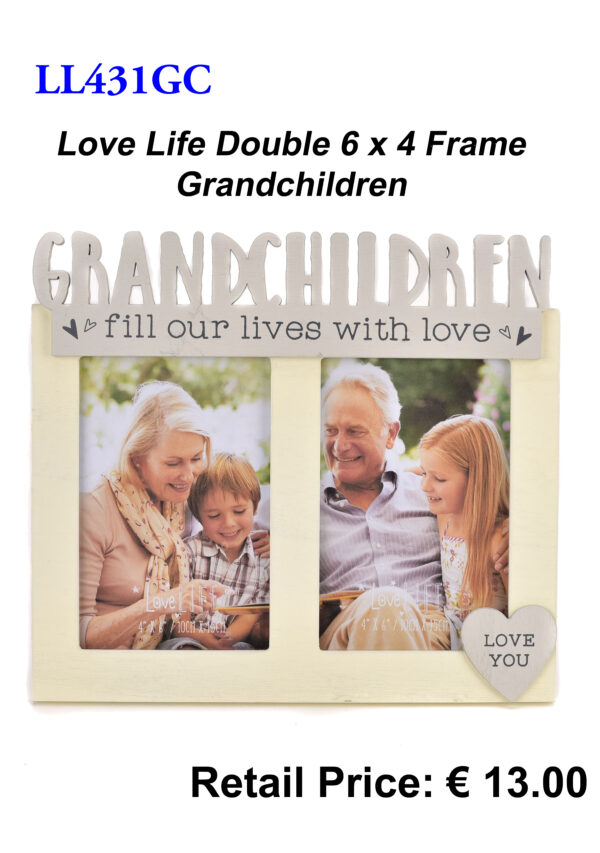 LL431GC Love Life Double 6x4 Grandchildren Frame