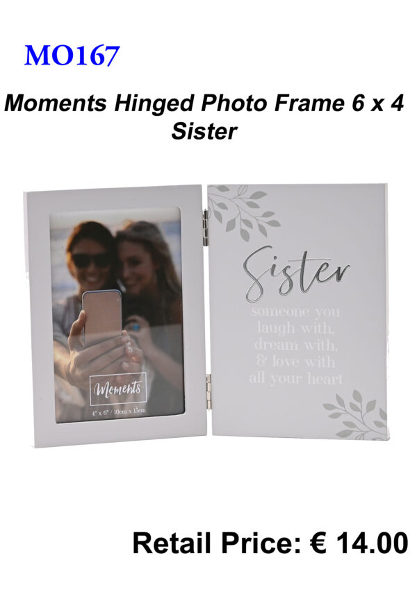 Moments Sister Hinged 6x4 Photo Frame