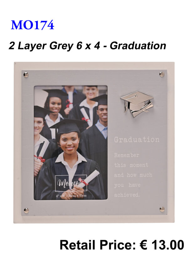 Graduation 2 Layer Grey 6x4 Frame