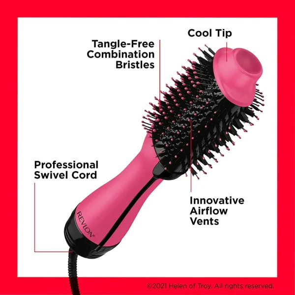 REVLON Salon One-Step Hair Dryer and Volumiser - New Pink Edition - Image 3