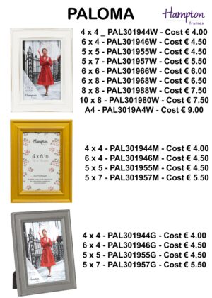 Paloma Frames - White, Mustard and Grey